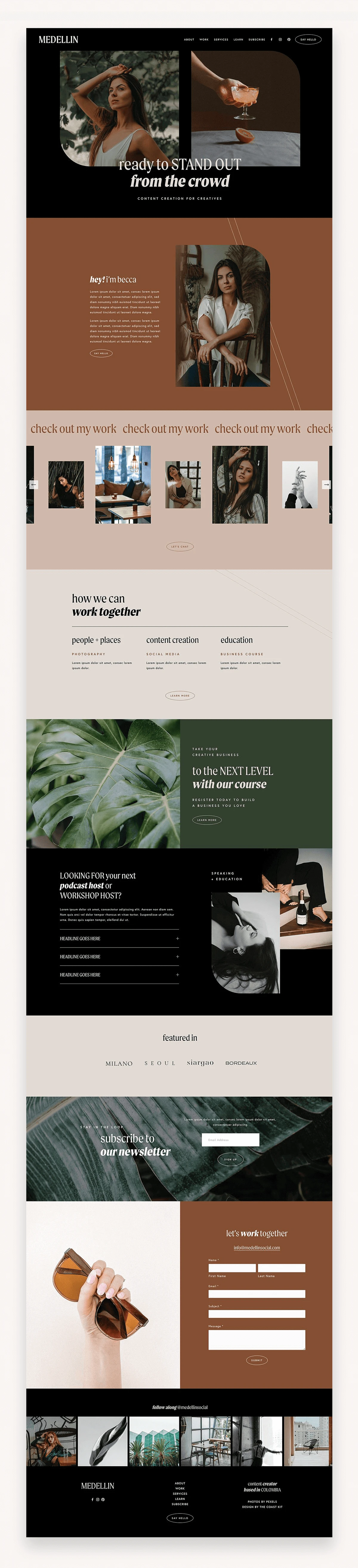 Medellin Squarespace Template