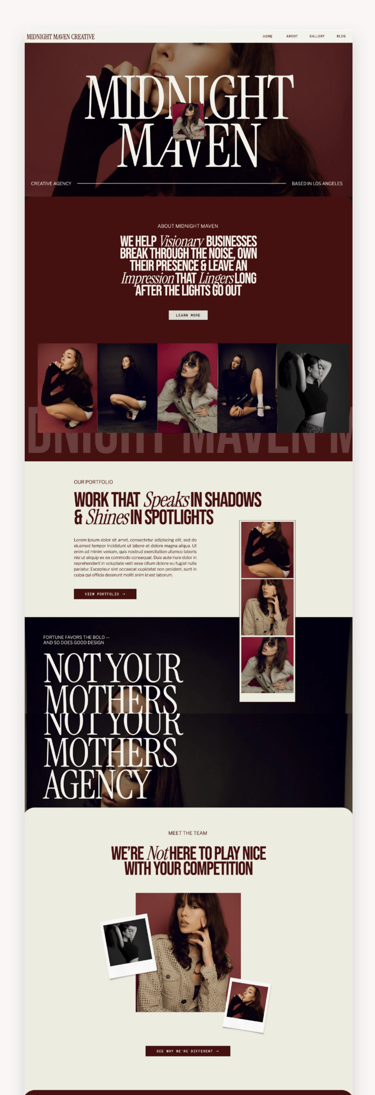 Midnight Maven Coach Showit Template