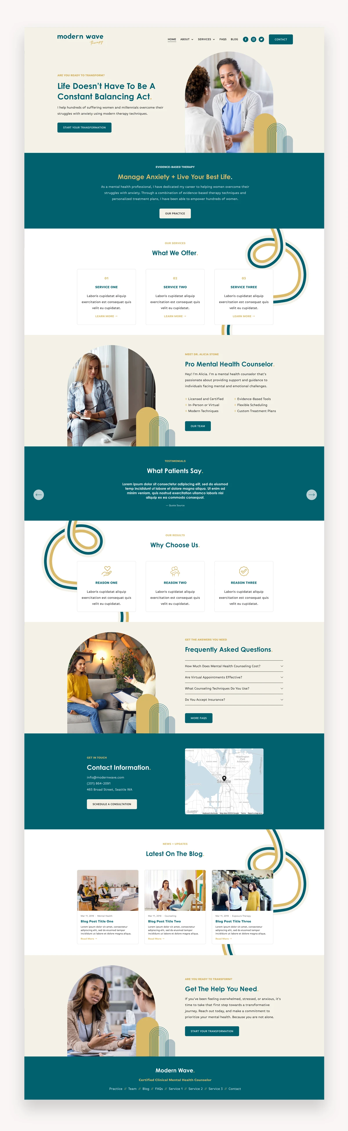 Modern Wave Squarespace Template