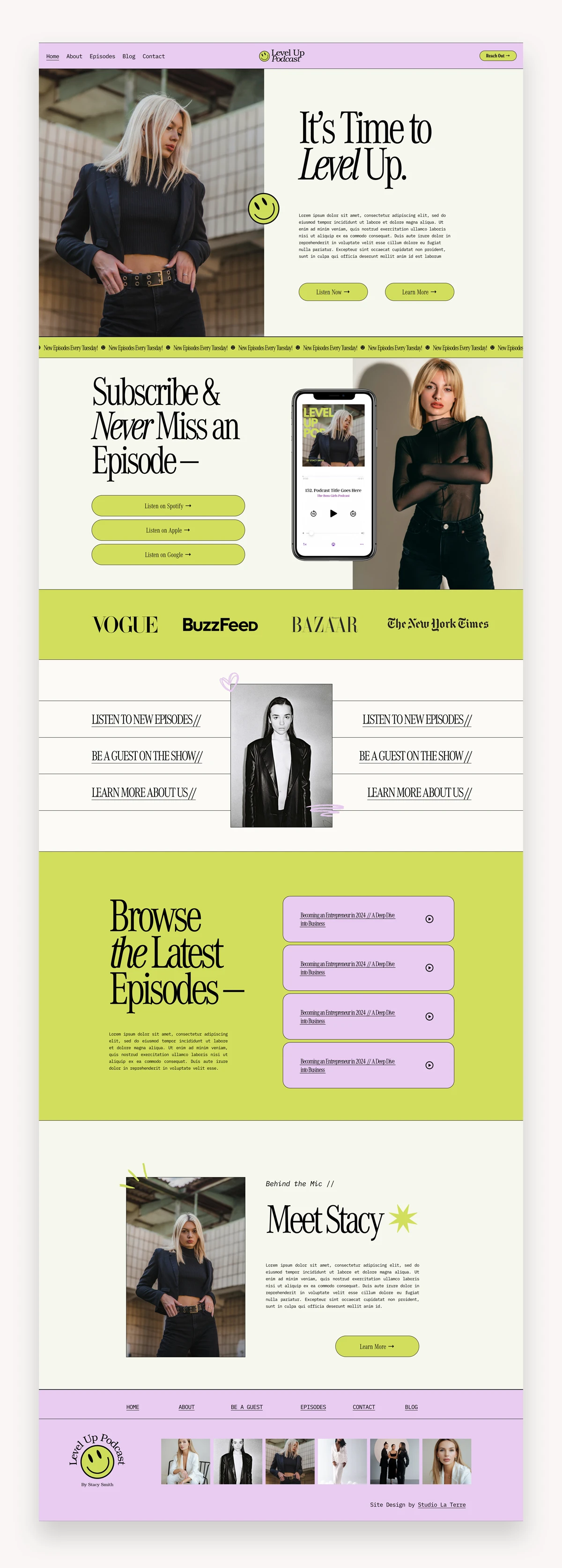 Neon Podcast Squarespace Template