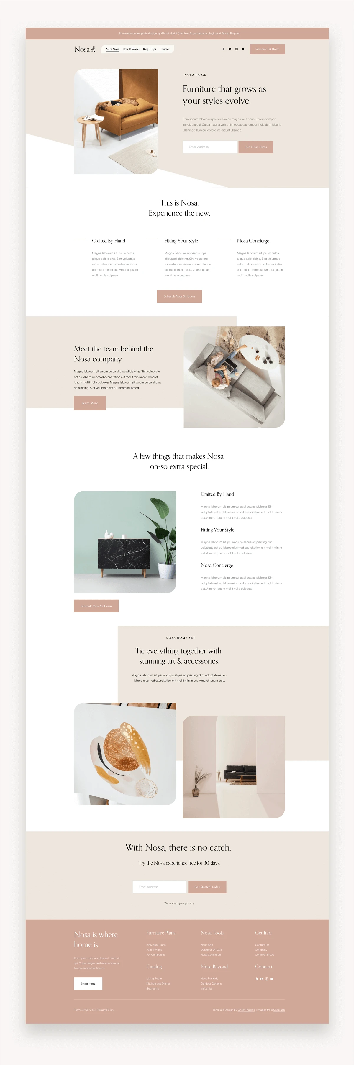 Nosa Squarespace Template