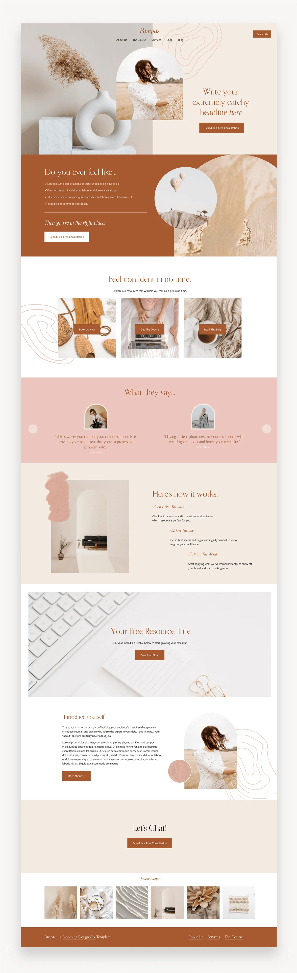 Pampas Squarespace Template