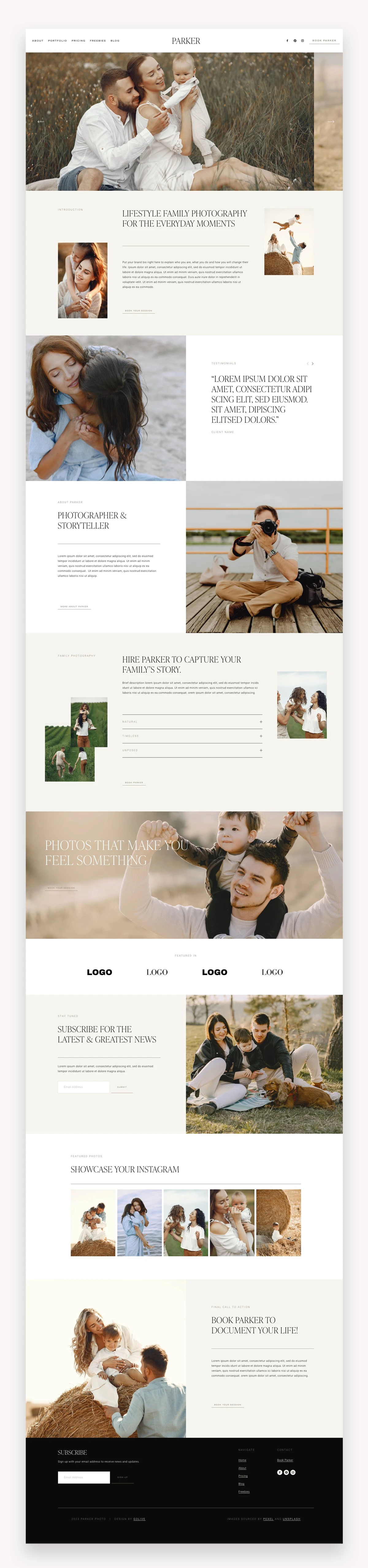 Parker Squarespace Template