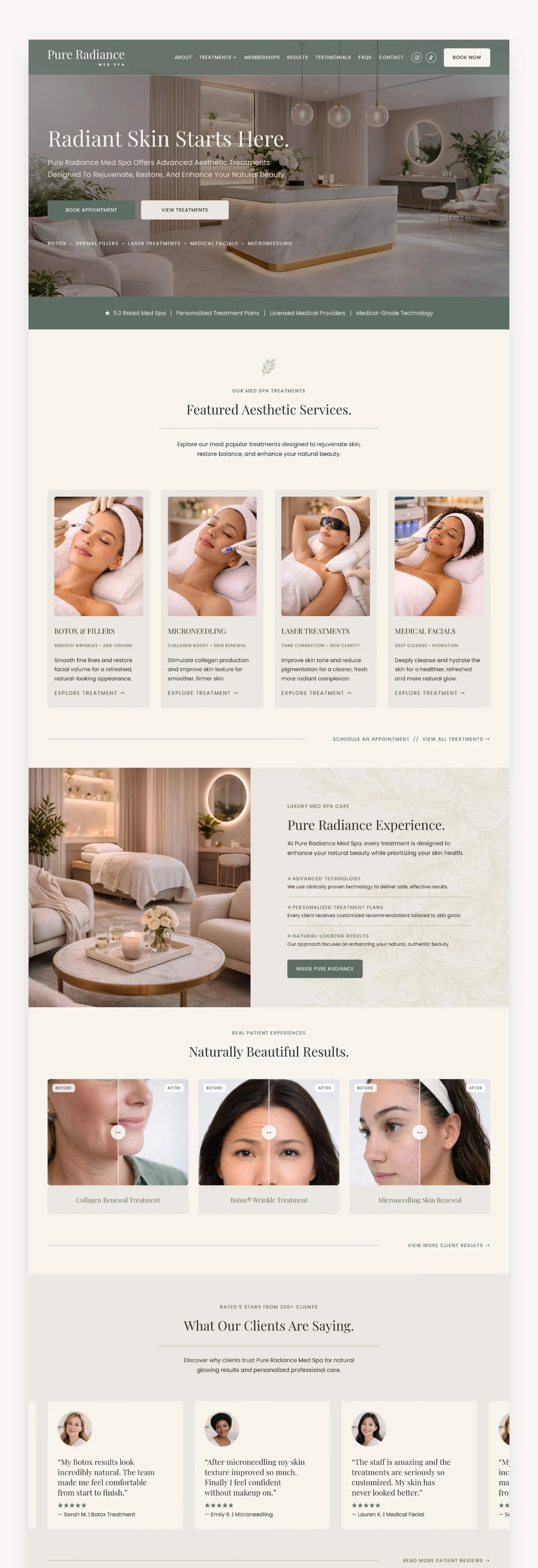 Pure Radiance Squarespace Template