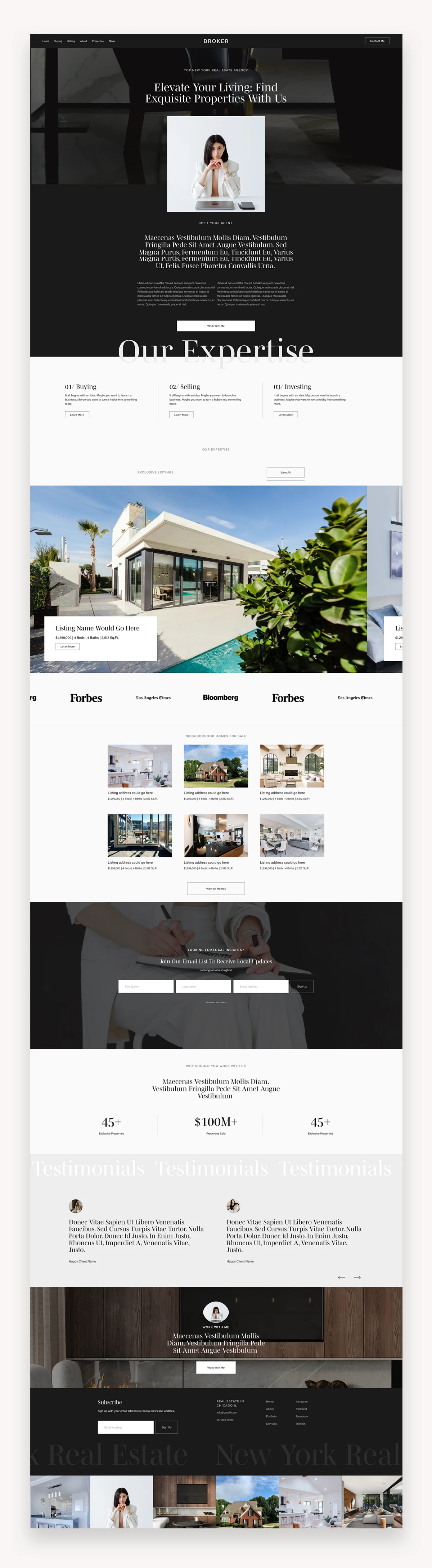 Realtor Coaching Squarespace Template