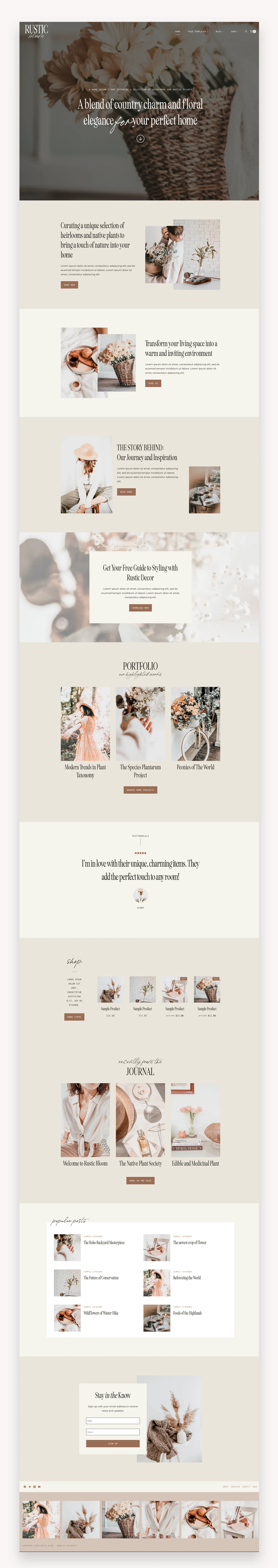 Rustic Bloom Kadence WordPress Theme