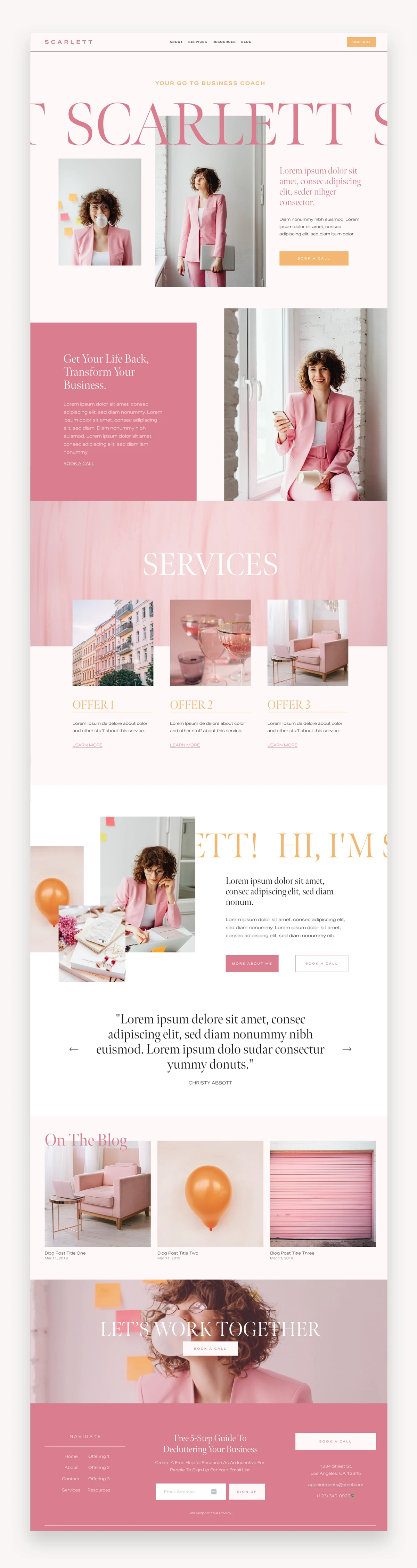 Scarlett Squarespace Template