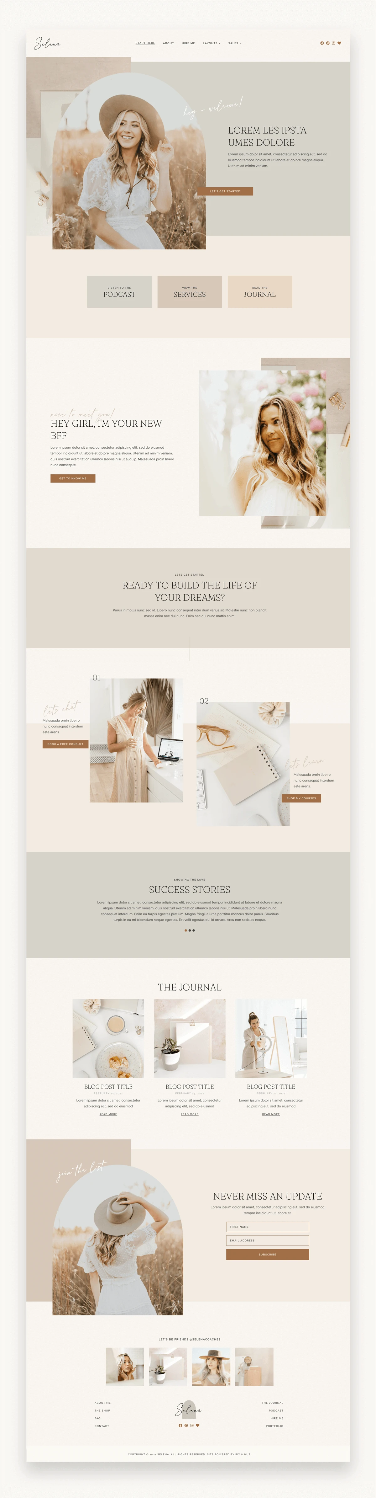 Selena Feminine WordPress Theme