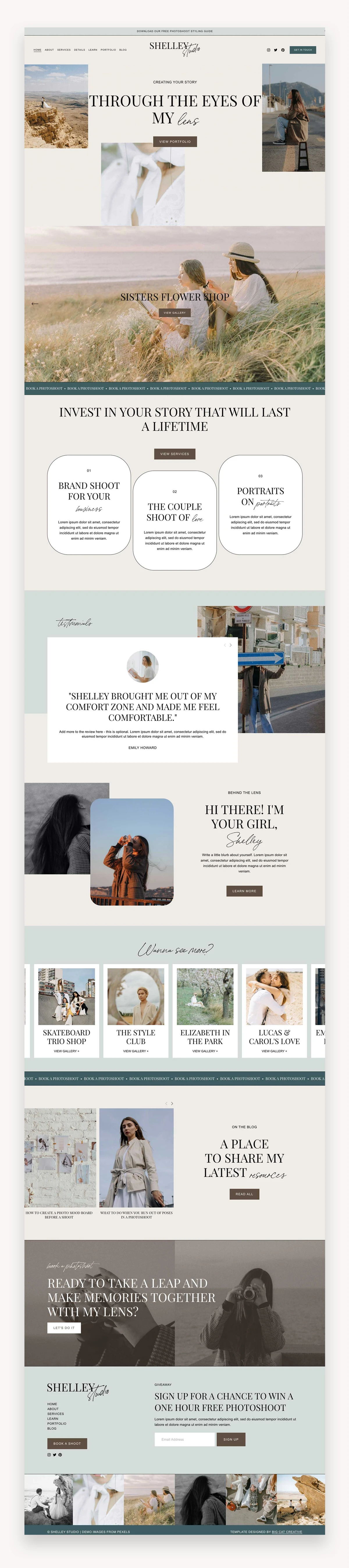 Shelley Squarespace Template