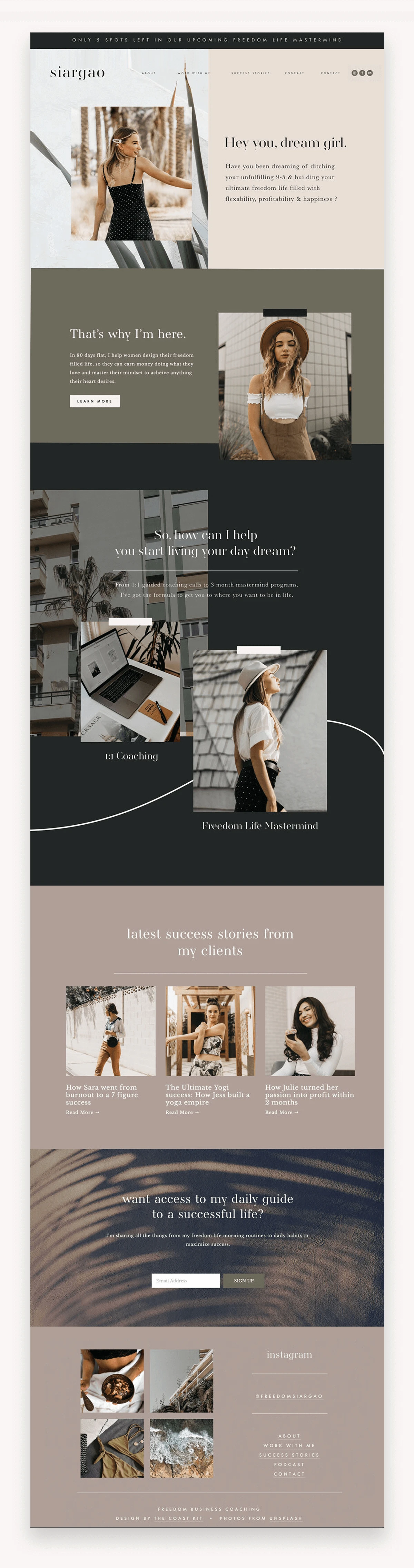 Siargao Squarespace Template