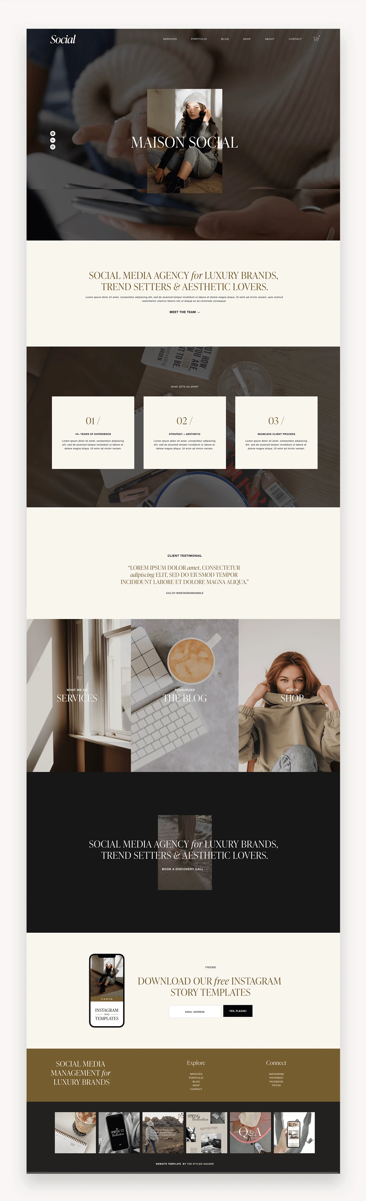 Social Squarespace Template
