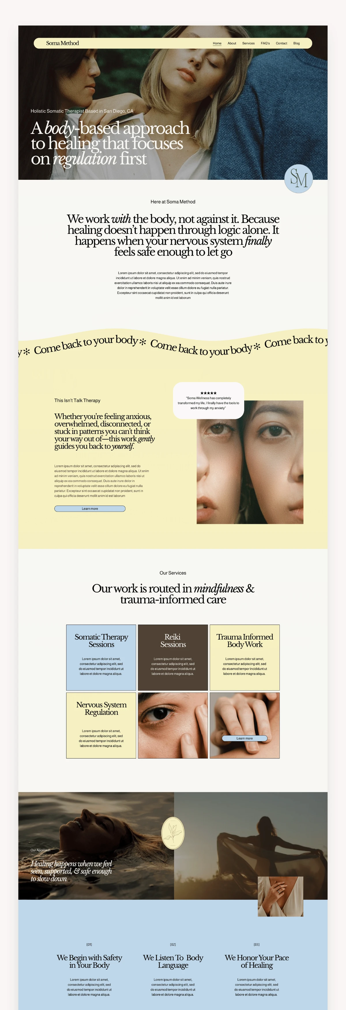 Soma Method Squarespace Template