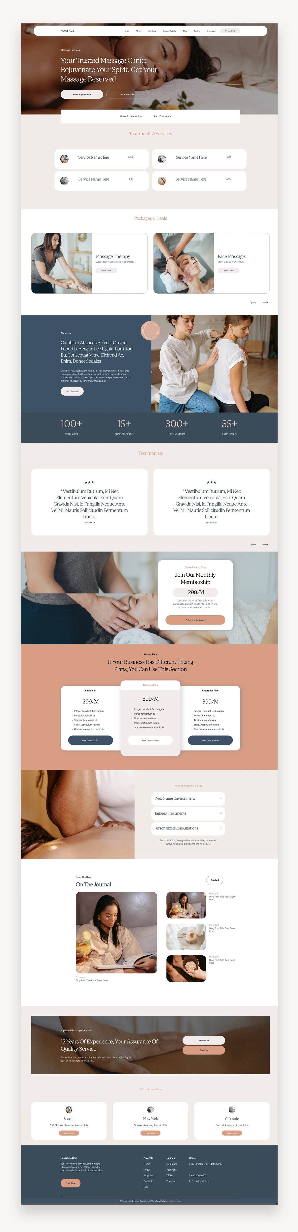 Spa Massage Coaching Squarespace Template