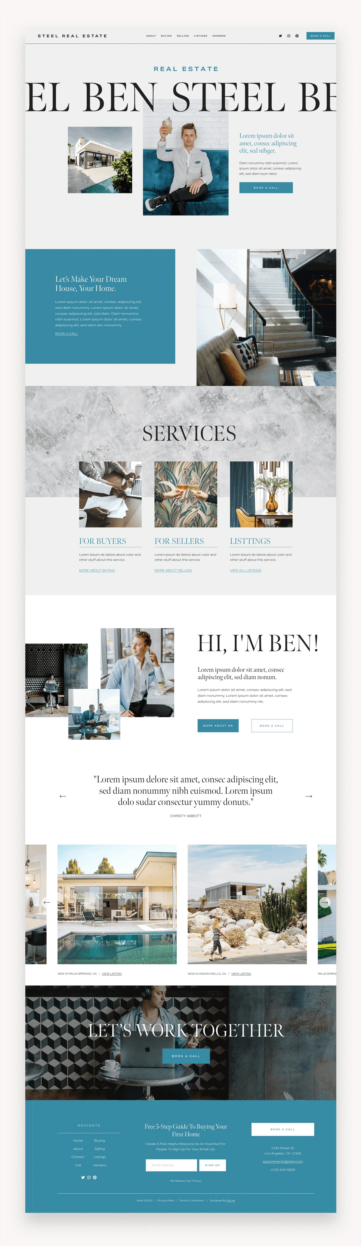 Steel Real Estate Squarespace Template
