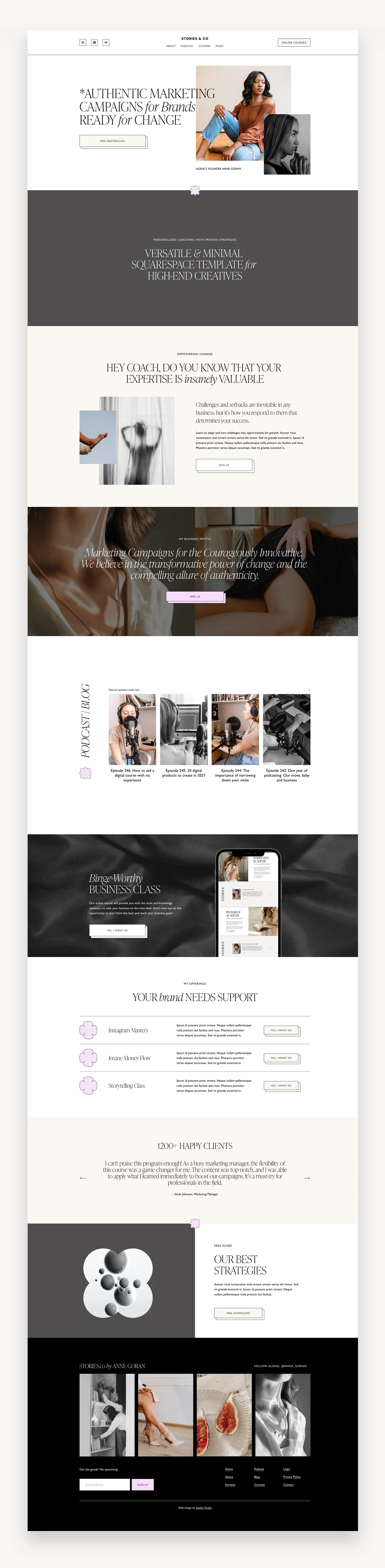 Stories Squarespace Template