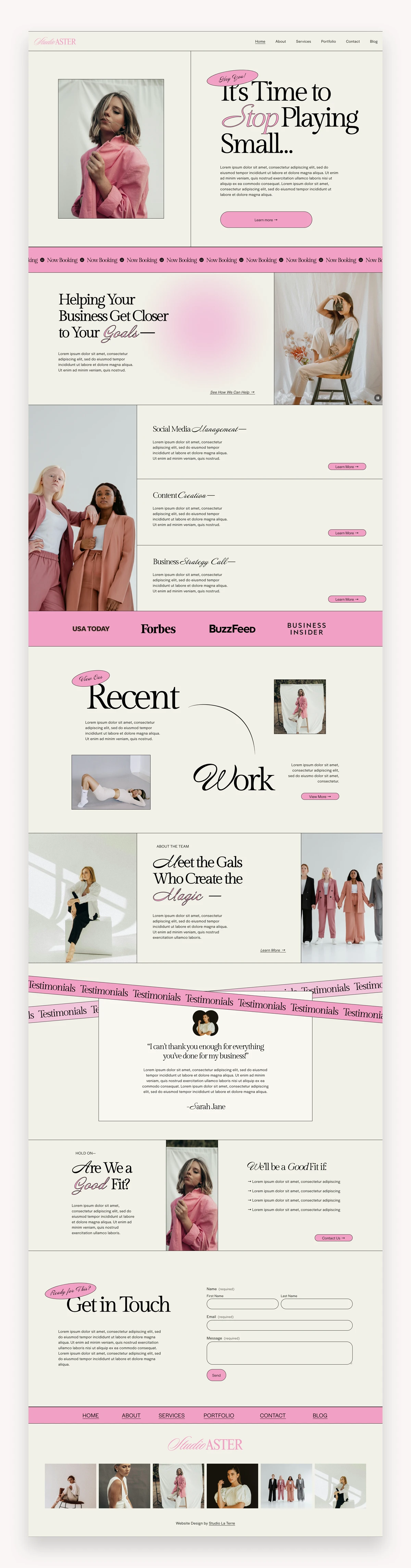 Studio Aster Squarespace Template