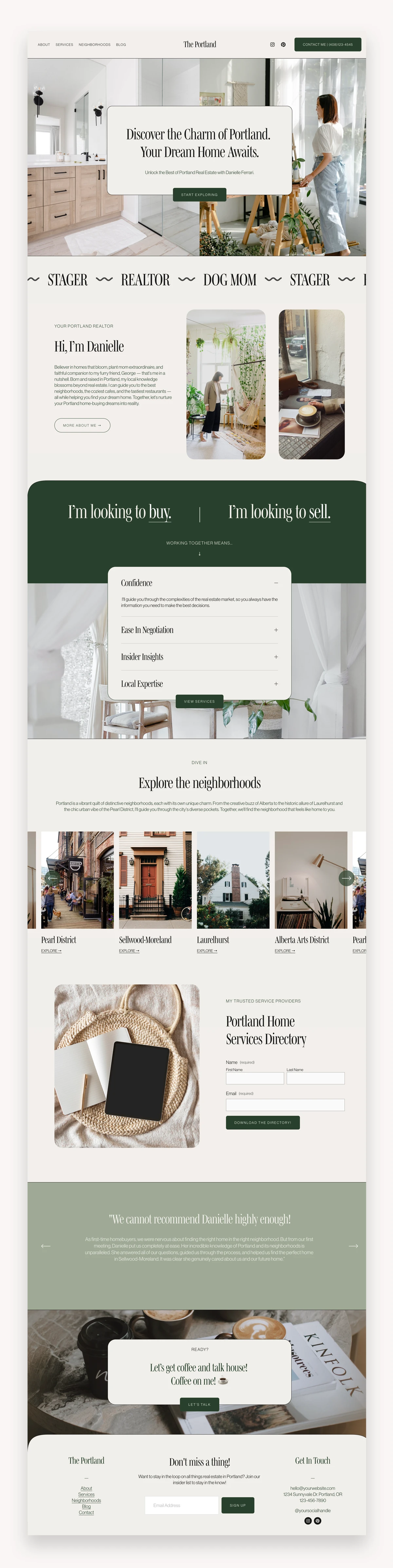 The Portland Squarespace Template