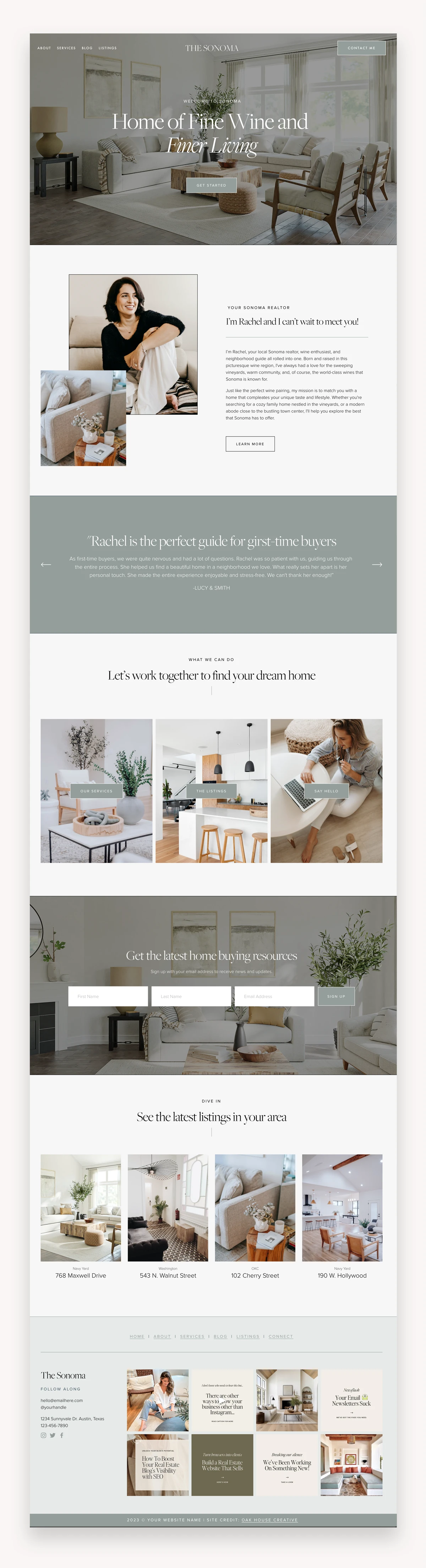 The Sonoma Squarespace Template