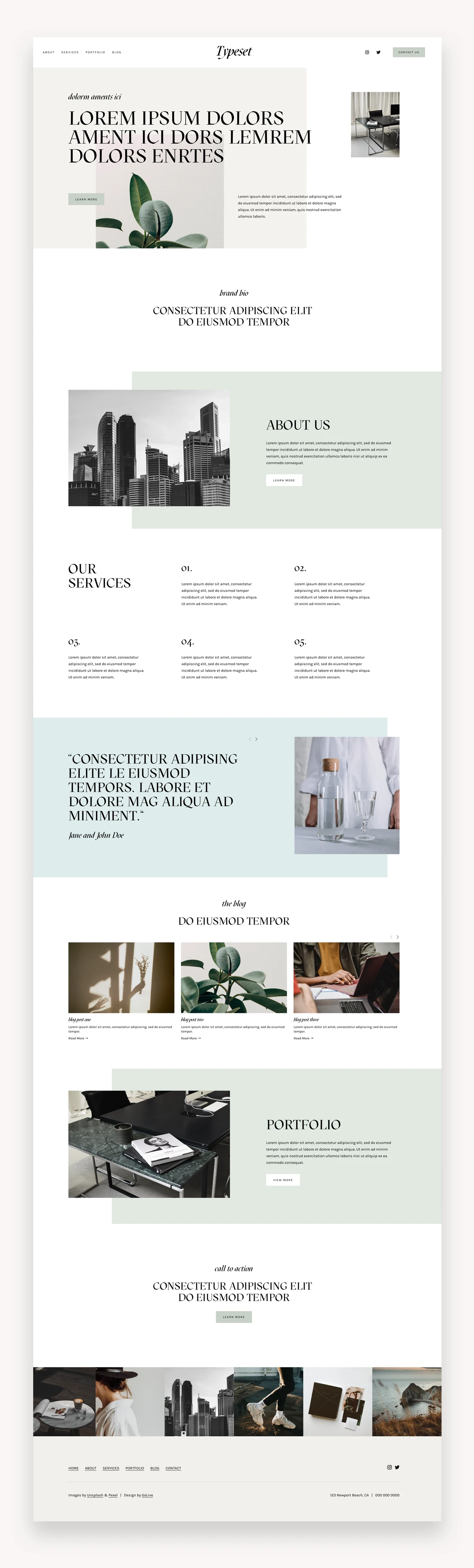 Typeset Squarespace Template