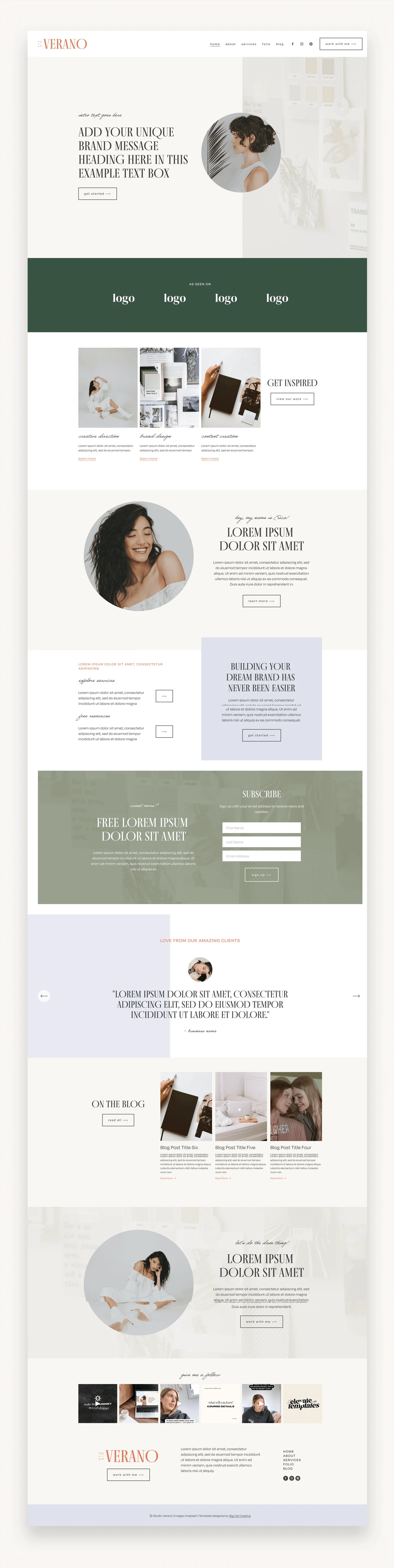 Verano Squarespace Template