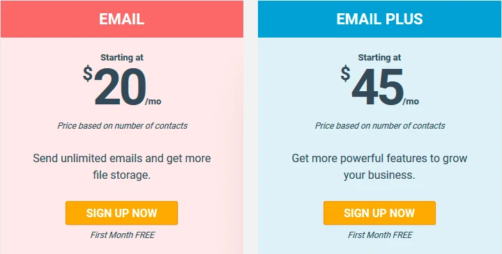 constant contact price plans