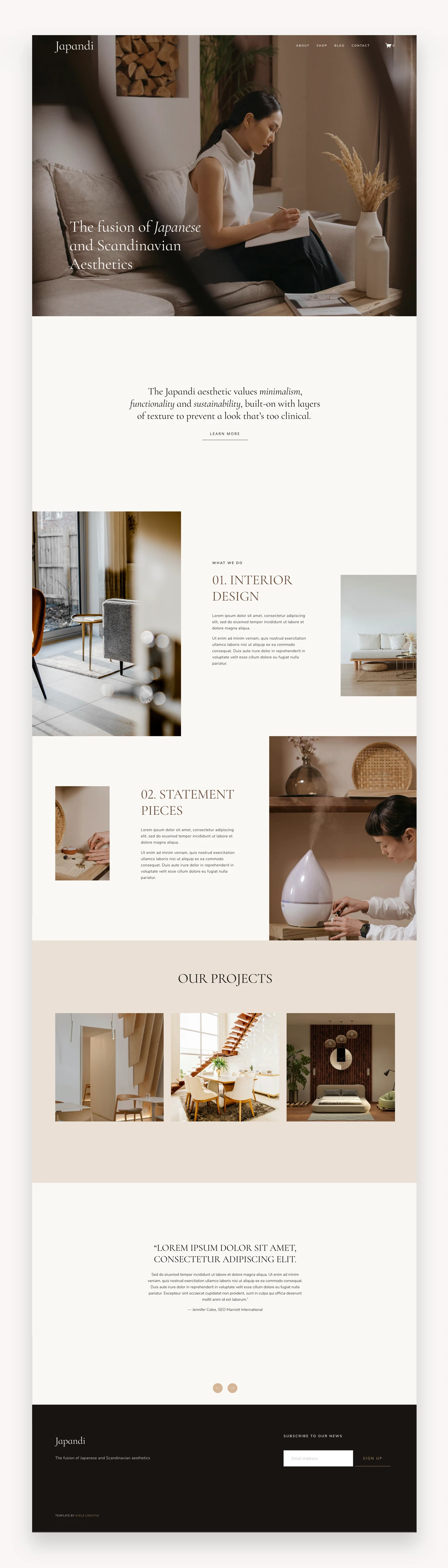 Japandi Squarespace Template